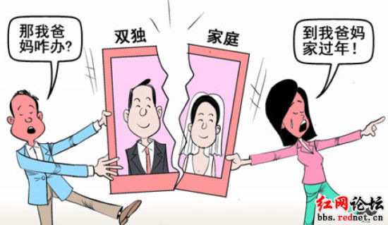 双独夫妻因回谁家过年起争执（图片来源于网络）