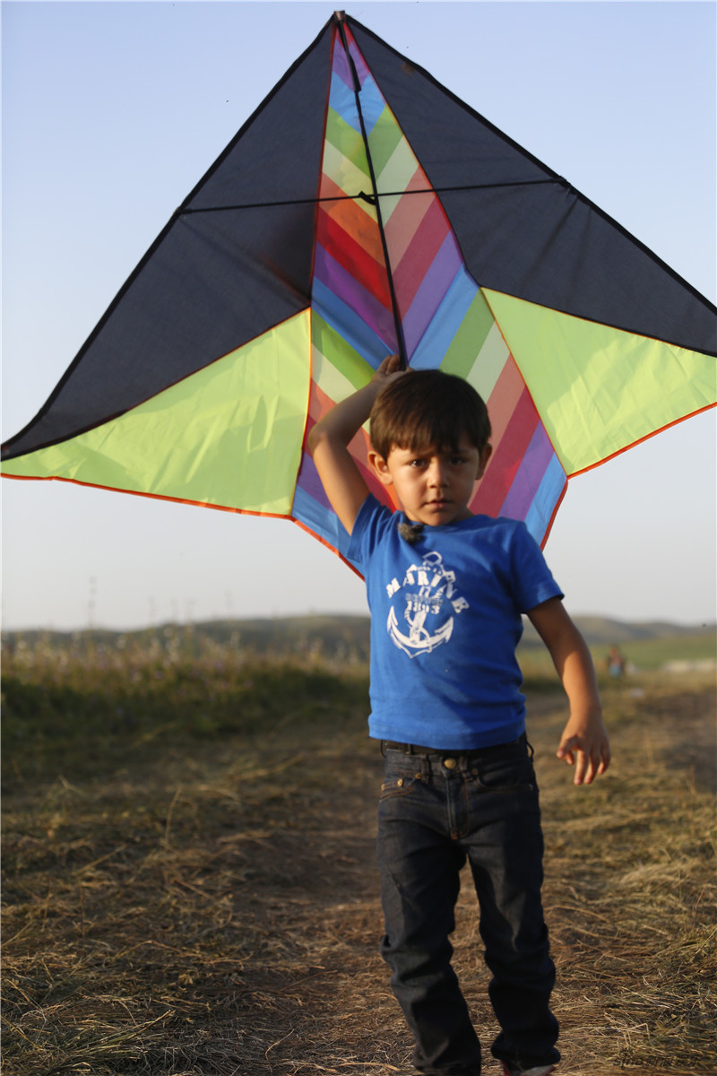 爸爸3诺一草原放风筝