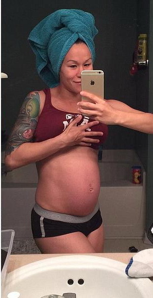 辣妈孕期身材依旧热辣