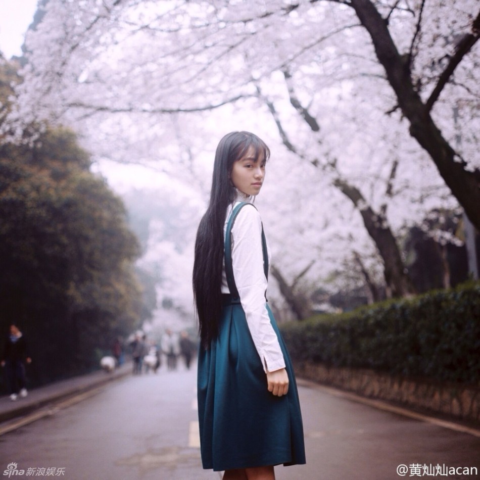 组图:武大女神赏樱花 清秀淡雅尽显文艺范儿