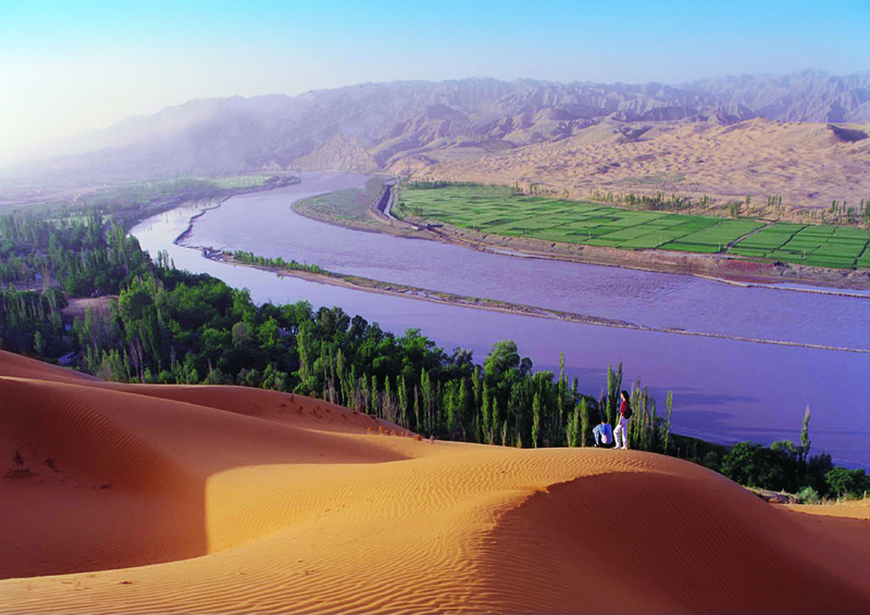 宁夏沙坡头风光_高清图集_新浪网