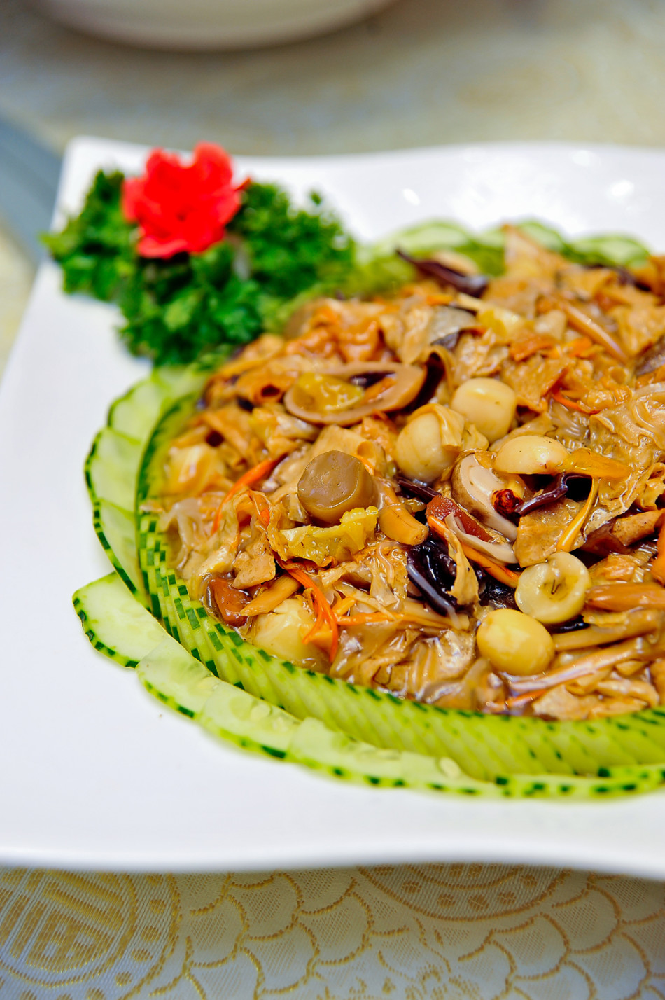 庆云寺斋菜 一湖清泉成就一席素宴_高清图集_新浪网