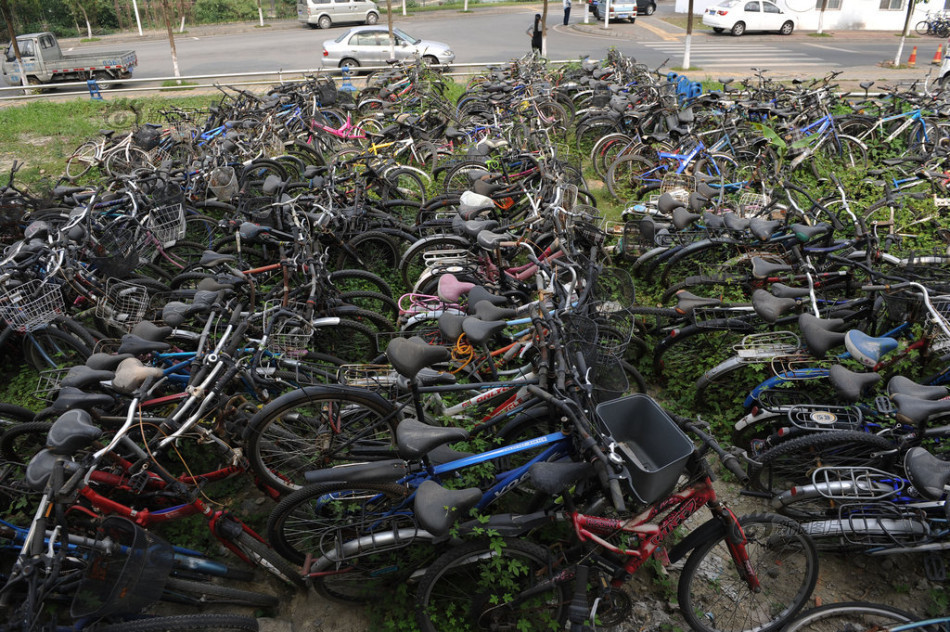 四川大学现自行车墓地 3000辆自行车无人认领