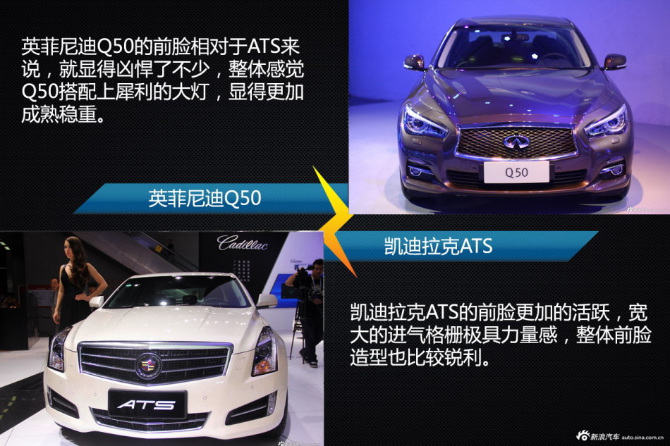 车型相对论 凯迪拉克ats对比英菲尼迪q50高清图片
