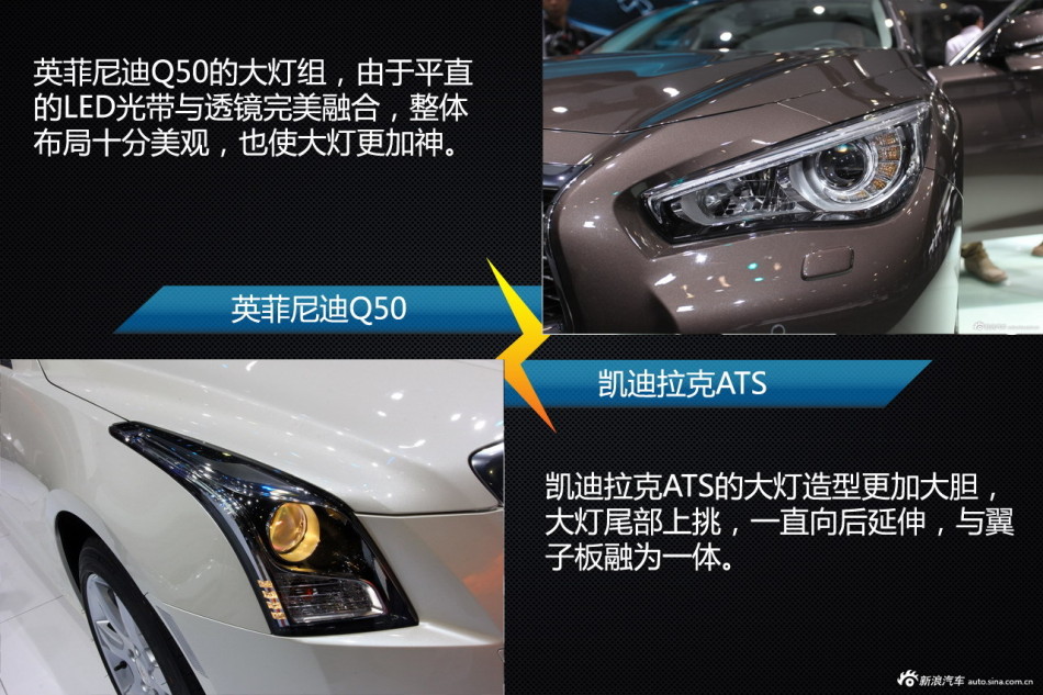 车型相对论 凯迪拉克ats对比英菲尼迪q50高清图片