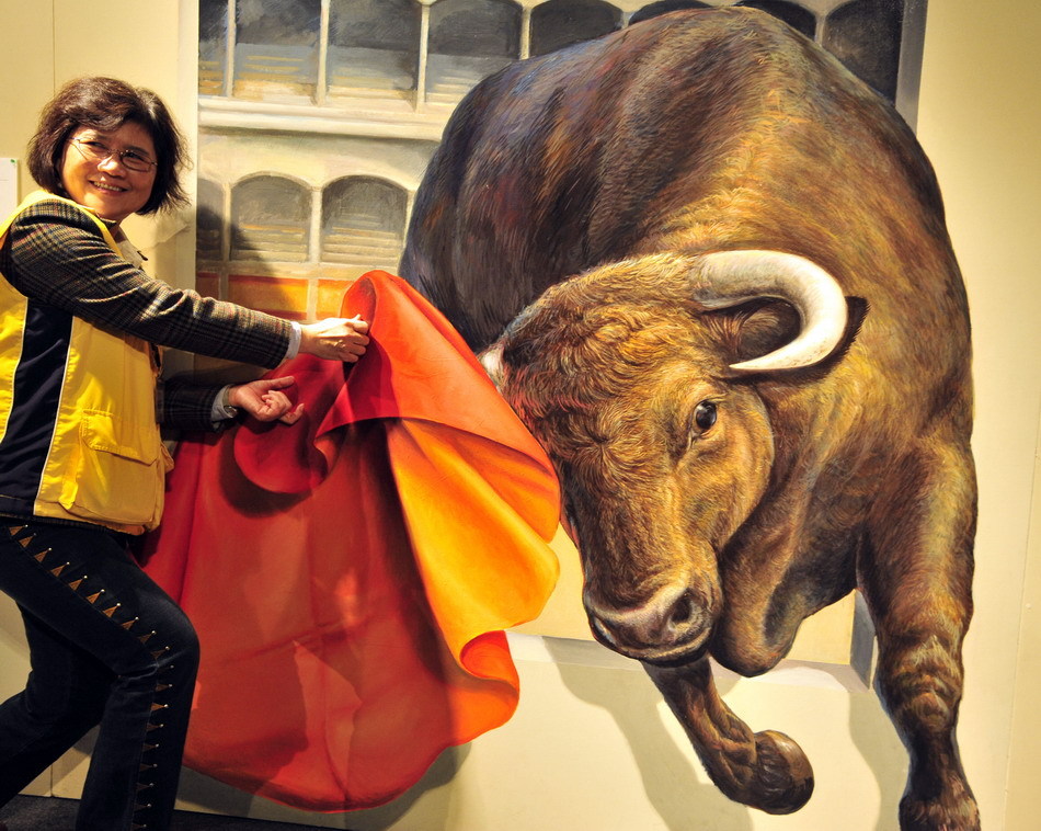 台北开展趣味3d艺术画展现场栩栩如生