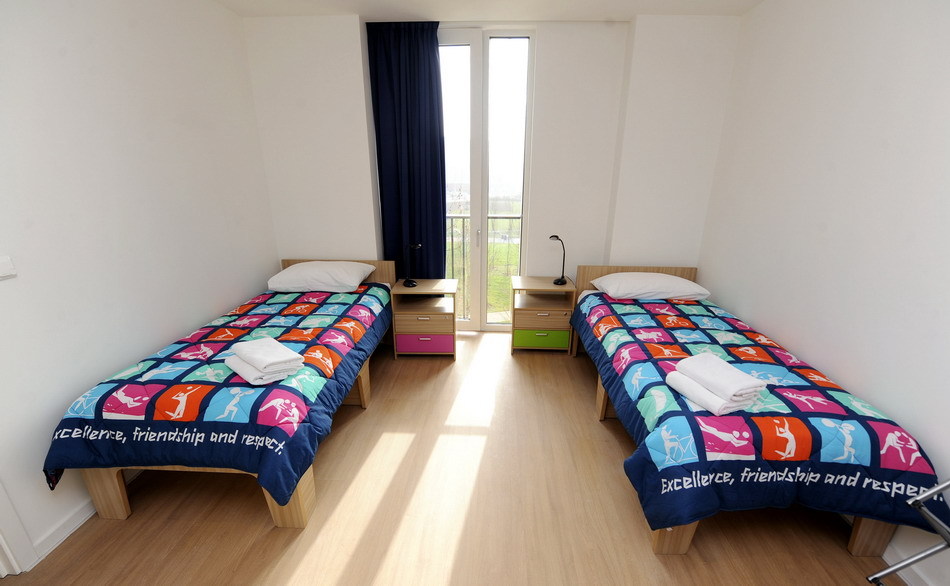 伦敦奥运村运动员公寓首次开放