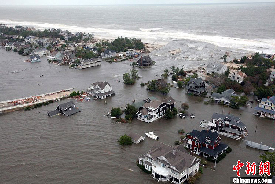 航拍飓风桑迪肆虐后的美国海岸_高清图集_新浪网