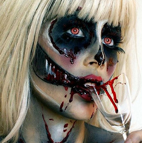 瑞典女健身教练恐怖另类妆容走红网络