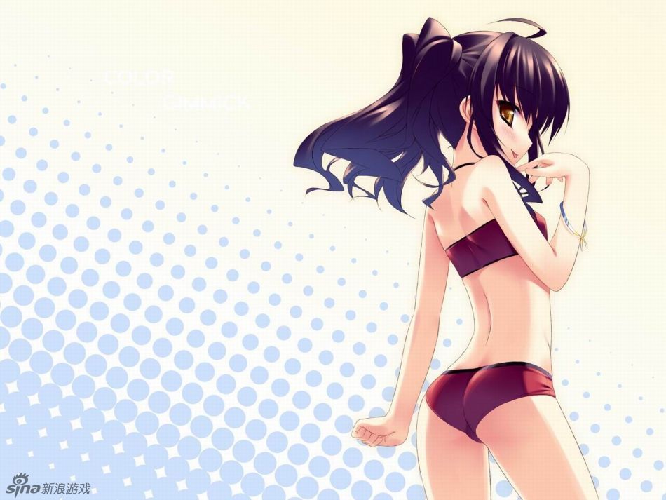 比真人更性感动漫美少女泳装高清壁纸组图