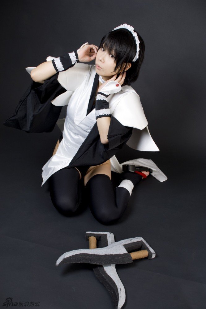 侍魂性感双刀娘女仆伊吕波cosplay