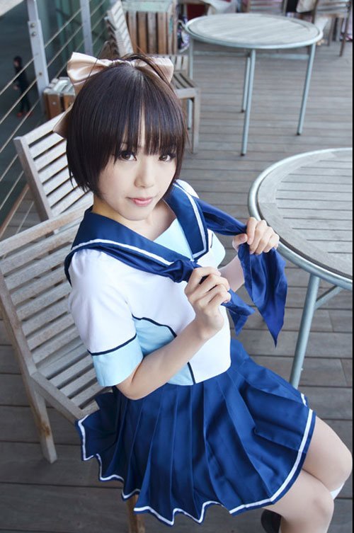 恋爱游戏love plus女主角高岭爱花cos图赏