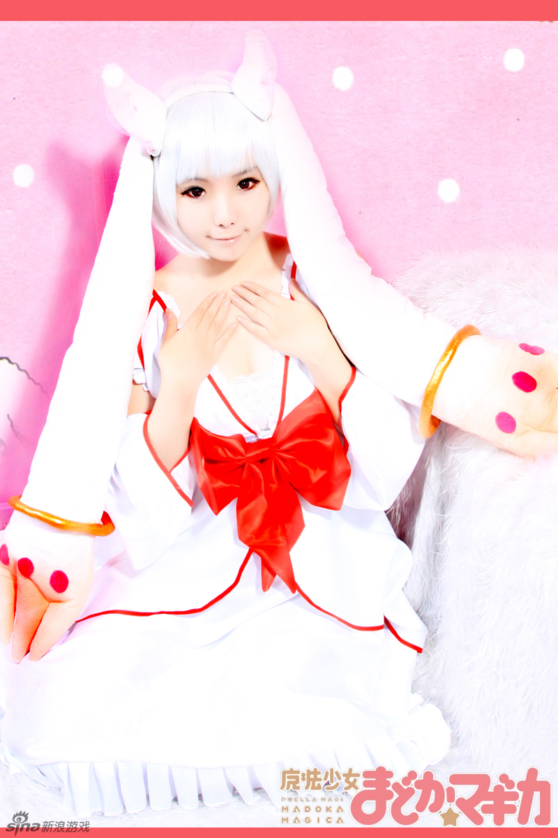 美眉纱布蓝cos魔法少女小圆丘比