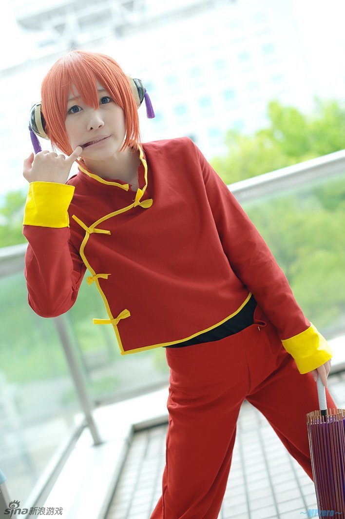 脱线动漫《银魂》可爱腹黑萝莉神乐cosplay