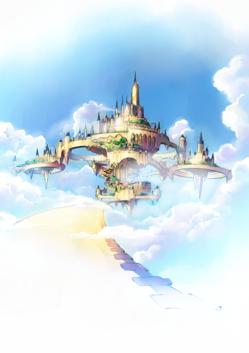 图5:《tiara-concerto》——浮空岛设计稿全景