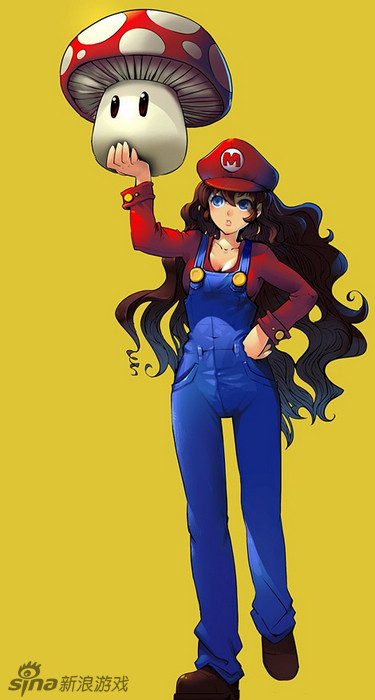 《超级玛丽》同人插画欣赏 娘化篇