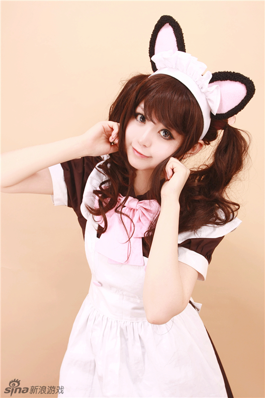 静电场朔女仆装cosplay