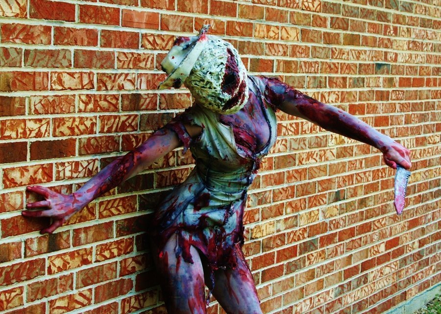 寂静岭女版三角头cos黑丝网袜性感血腥