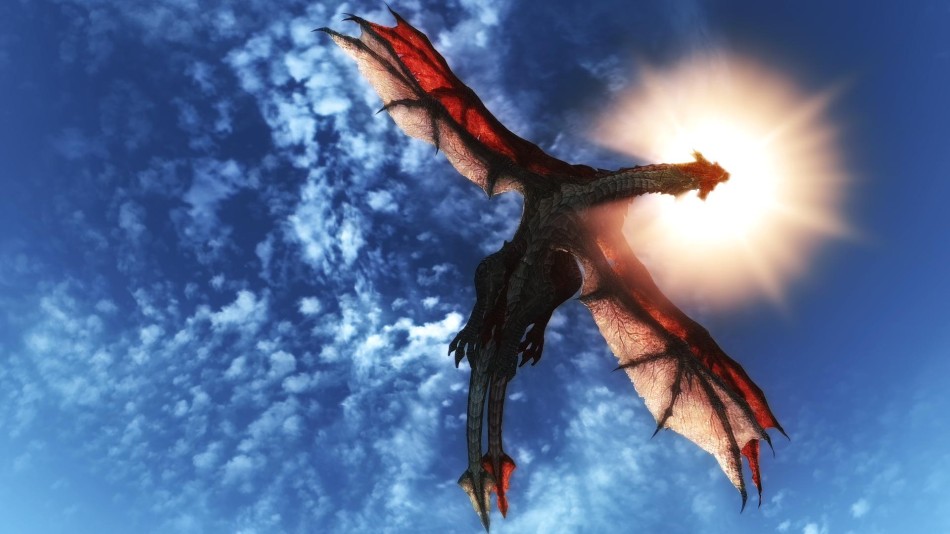 《上古5》mod欣赏:巨龙舞兮云飞扬