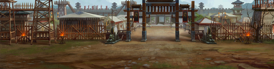 《轩辕变》场景原画之兵营