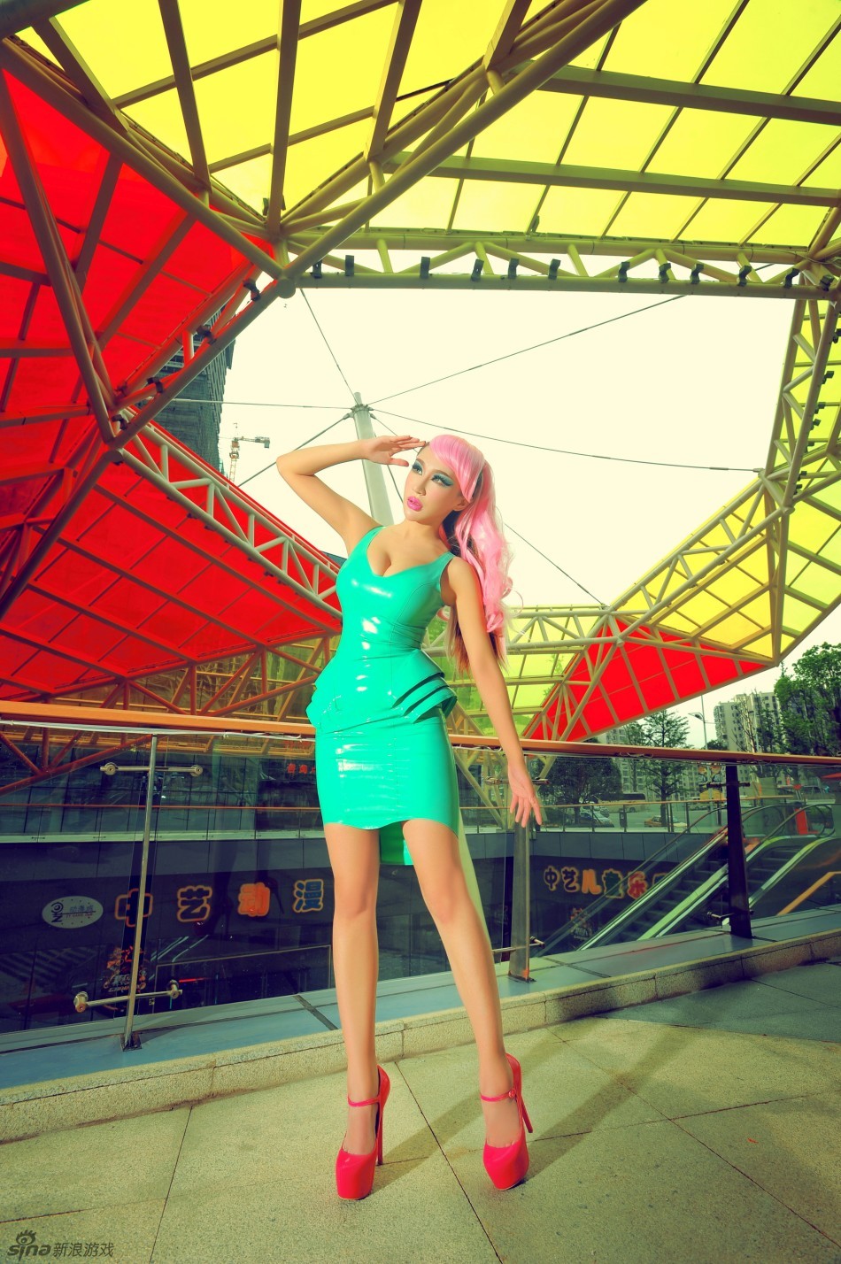 杜奕霏猫女户外写真