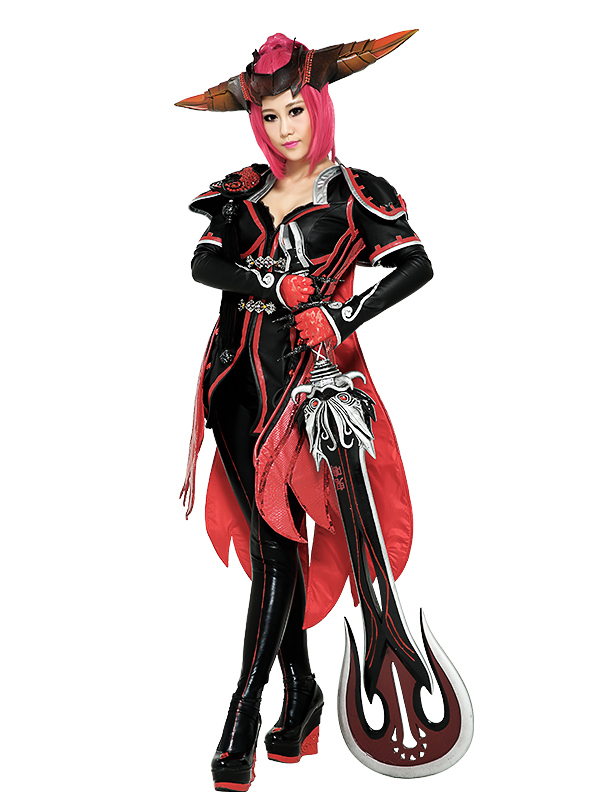 好美艳 剑灵天族女剑士赤蛇装cos组图欣赏