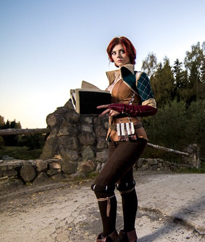 国外美女玩家《巫师3》cos