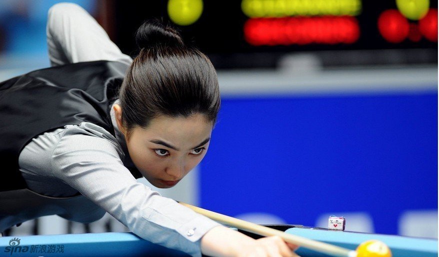 韩国台球女神车侑蓝代言游戏