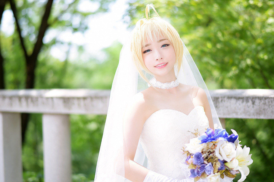 婚纱cos_雏田黑色婚纱cos