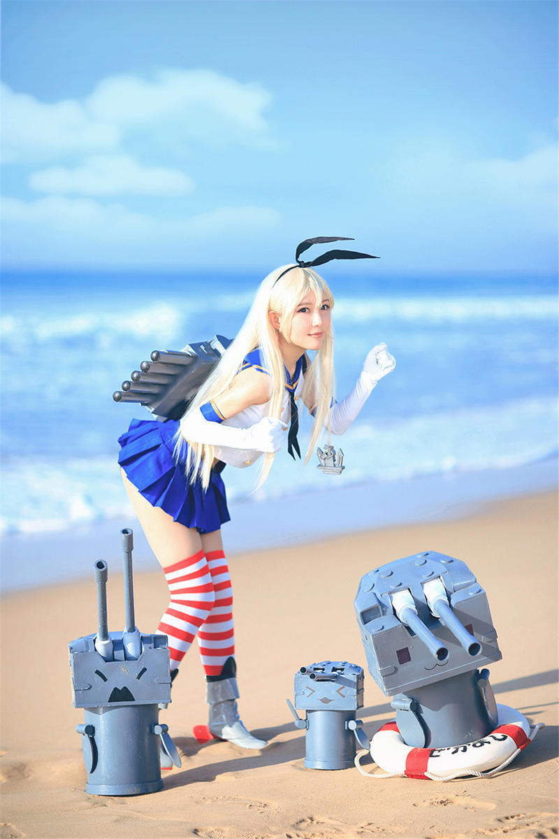 《舰娘》靓妹岛风白嫩cos赏