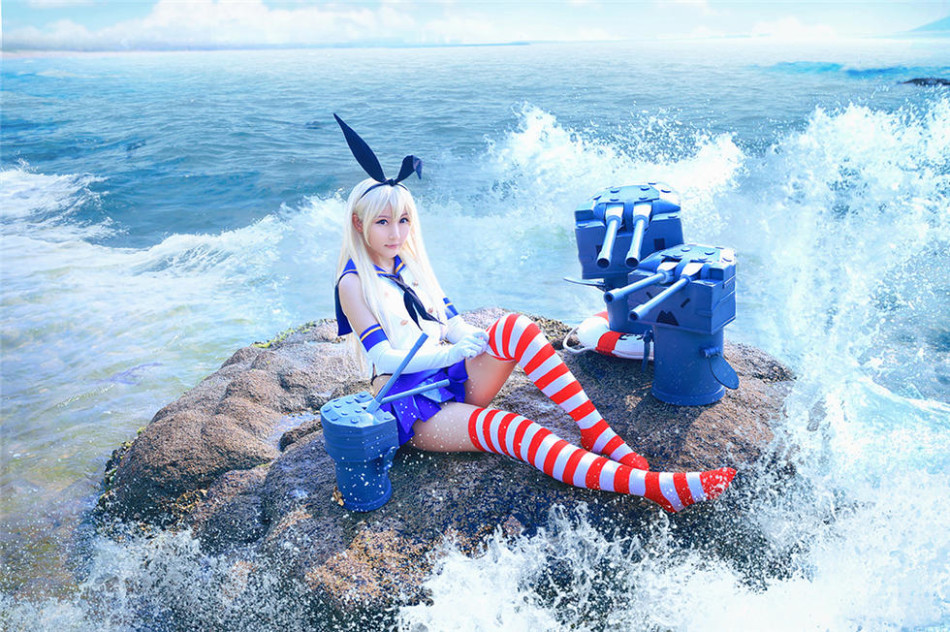 《舰娘》靓妹岛风白嫩cos赏