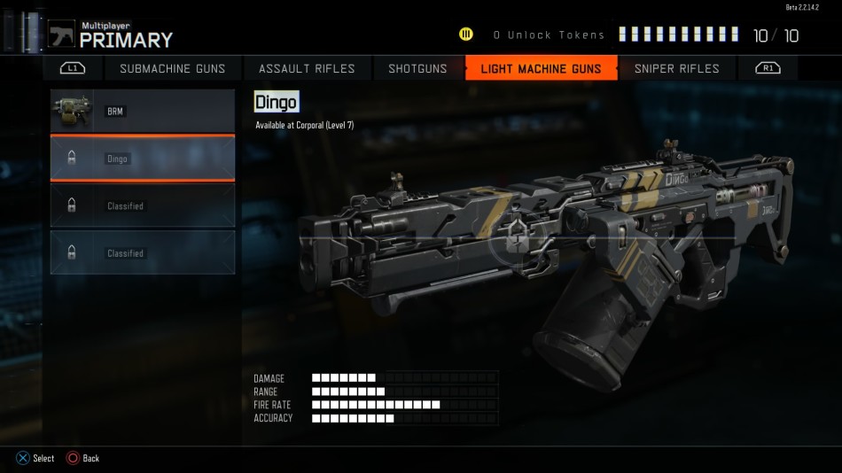 我们可以看出《使命召唤12:黑色行动3》的武器设计偏向于近未来,种类