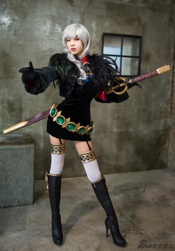 螺旋猫战cosis 女鬼剑士cos胸部雄伟杀伤力强