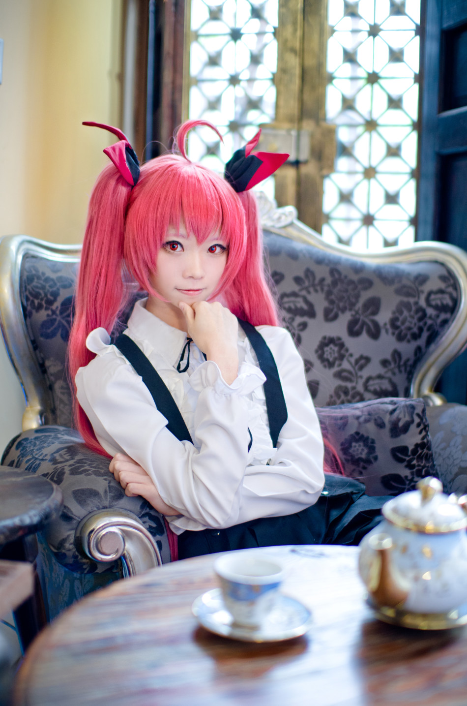 粉嫩激萌少女cos五河琴里