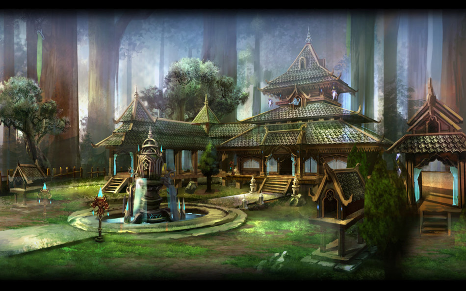 九州世界场景原画