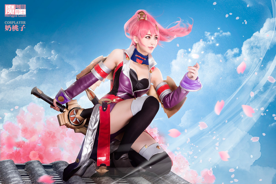 魔导士联合美女解说奶桃子出品花木兰cos(2)_cosplay_图库_翼风网