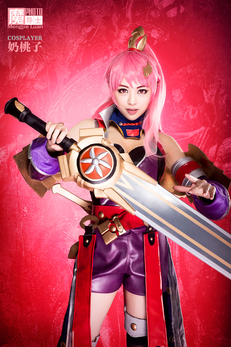 魔导士联合美女解说奶桃子出品花木兰cos(7)