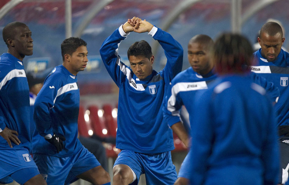 洪都拉斯队训练备战西班牙队