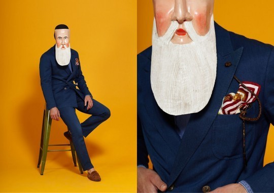 时尚的幽默感当搞怪面具遇到正统西装