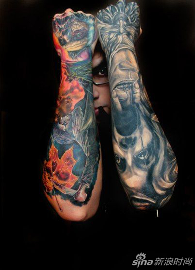 精美花臂纹身 时尚潮流界的新宠儿_高清图集_新浪网