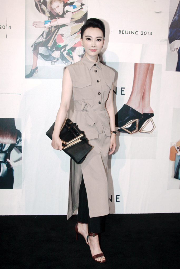 陈数celine军装范连衣裙现品牌活动 干练帅气