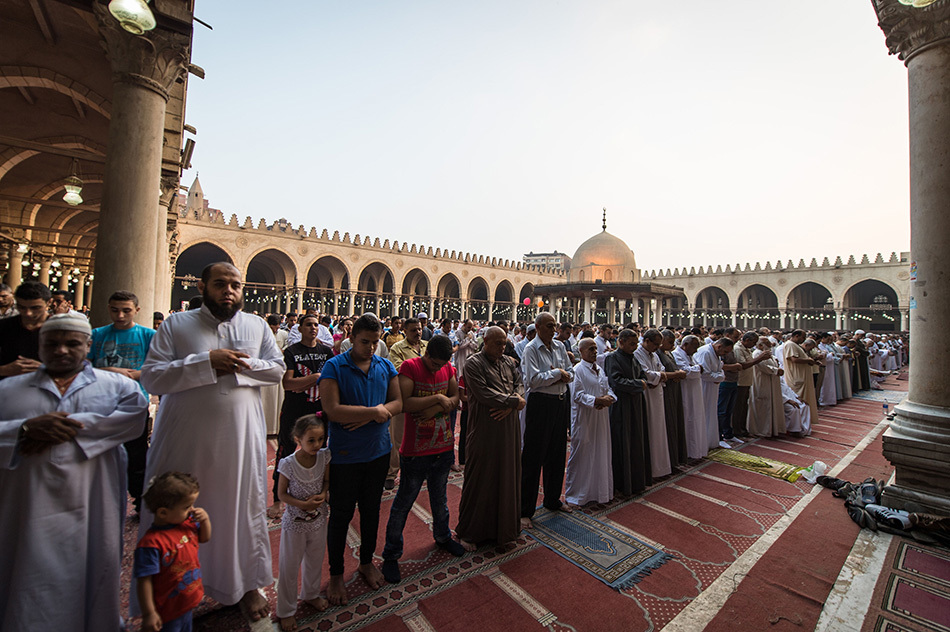 埃及穆斯林迎来开斋节