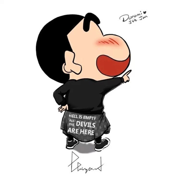 简直萌翻了,当蜡笔小新和樱桃小丸子穿上alexander wang,givenchy