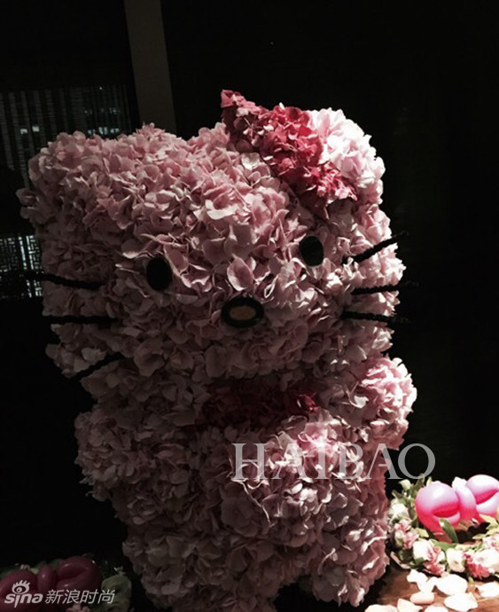 9月16日是范冰冰34岁的生日,李晨为她举办了以hello kitty为主题的