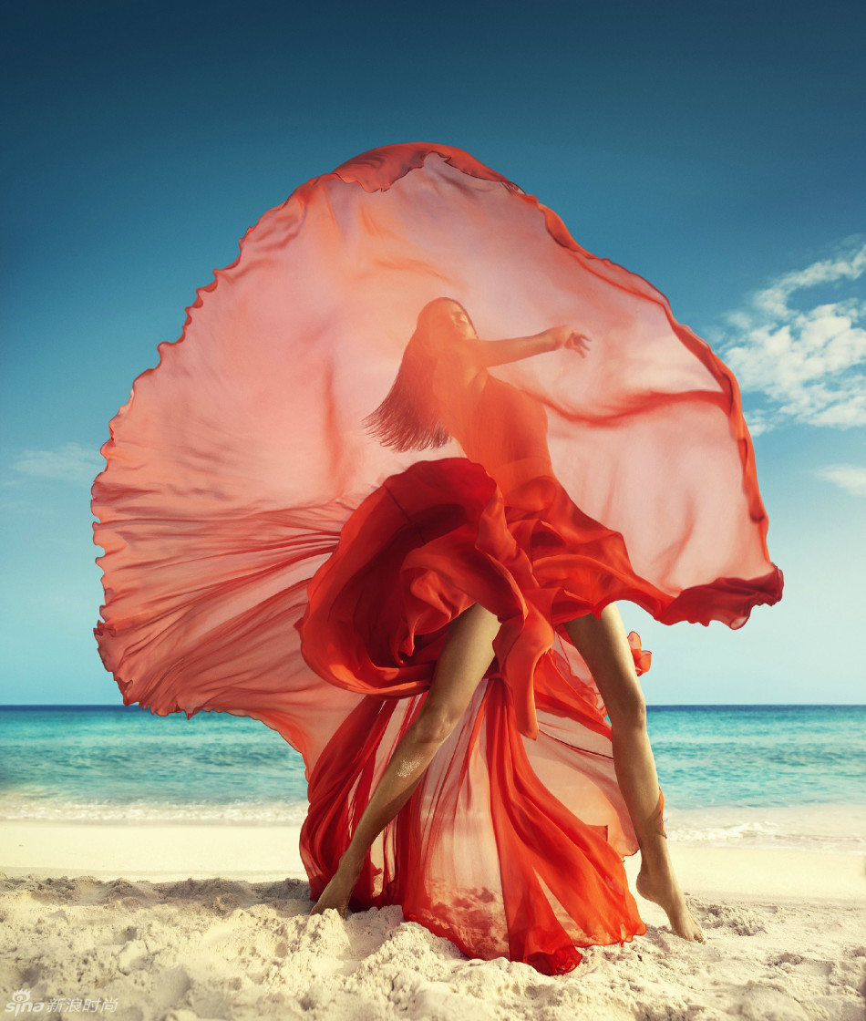 69 时尚专线 69 精致写真 69 橙色的诱惑 超模沙滩比基尼大片