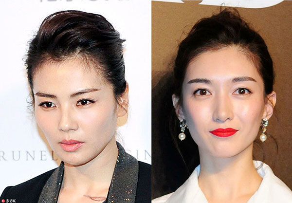 刘涛的脸型属于方脸,发际线也不够完美,all back实在不太美好,600_417