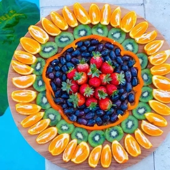 这样的水果拼盘!请每天给我来一份