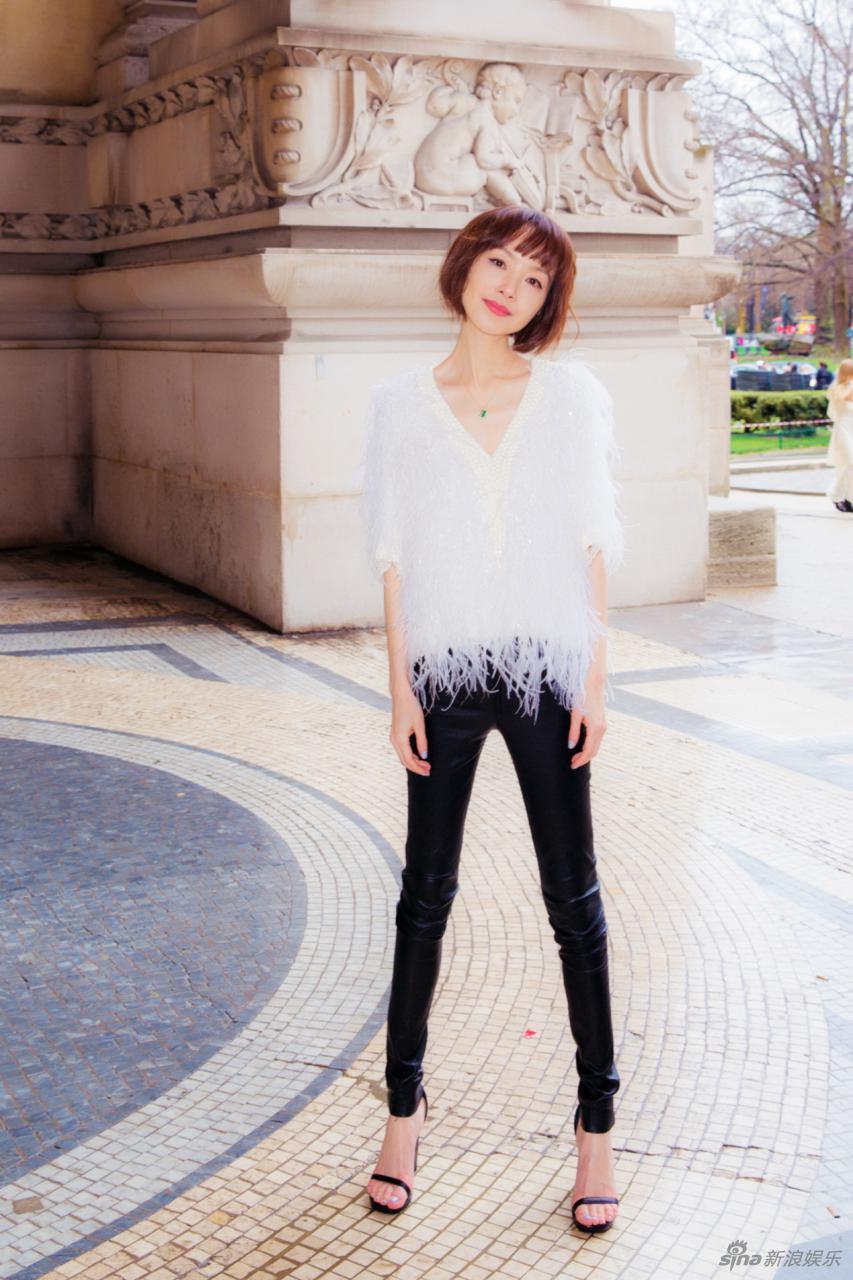 鲁豫时装周看秀bobo头秒变萌妹