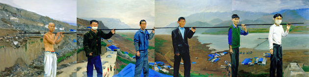 刘小东作品赏析:《三峡大移民》(13/26)