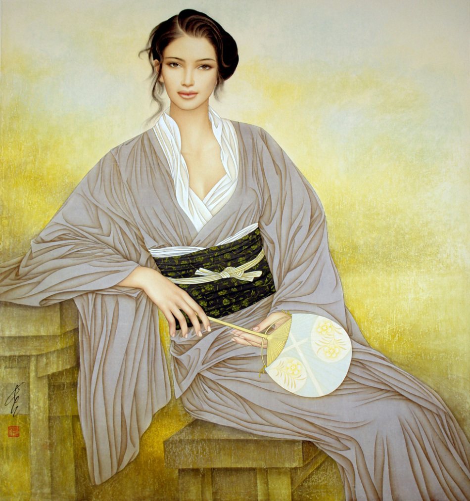 冯长江仕女人物画